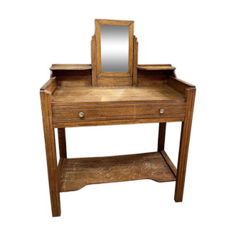 Dressing table in raw wood