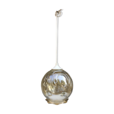 Suspension ancienne verre moulé doré années 70 vintage