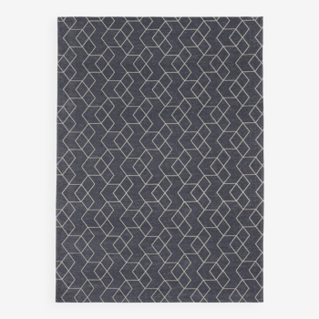 Tapis, style scandinave, design années 70, Cube Anthracite
