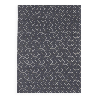 Tapis, style scandinave, design années 70, Cube Anthracite