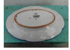 Oval dish and earthenware