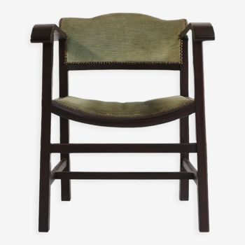 Fauteuil art déco noir et vert ca.1930