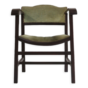 Fauteuil art déco noir et vert