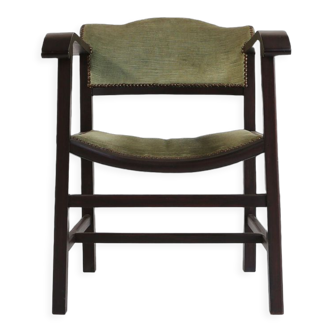 Fauteuil art déco noir et vert ca.1930