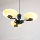 Lustre figuratif Art Déco en laiton français, 1930