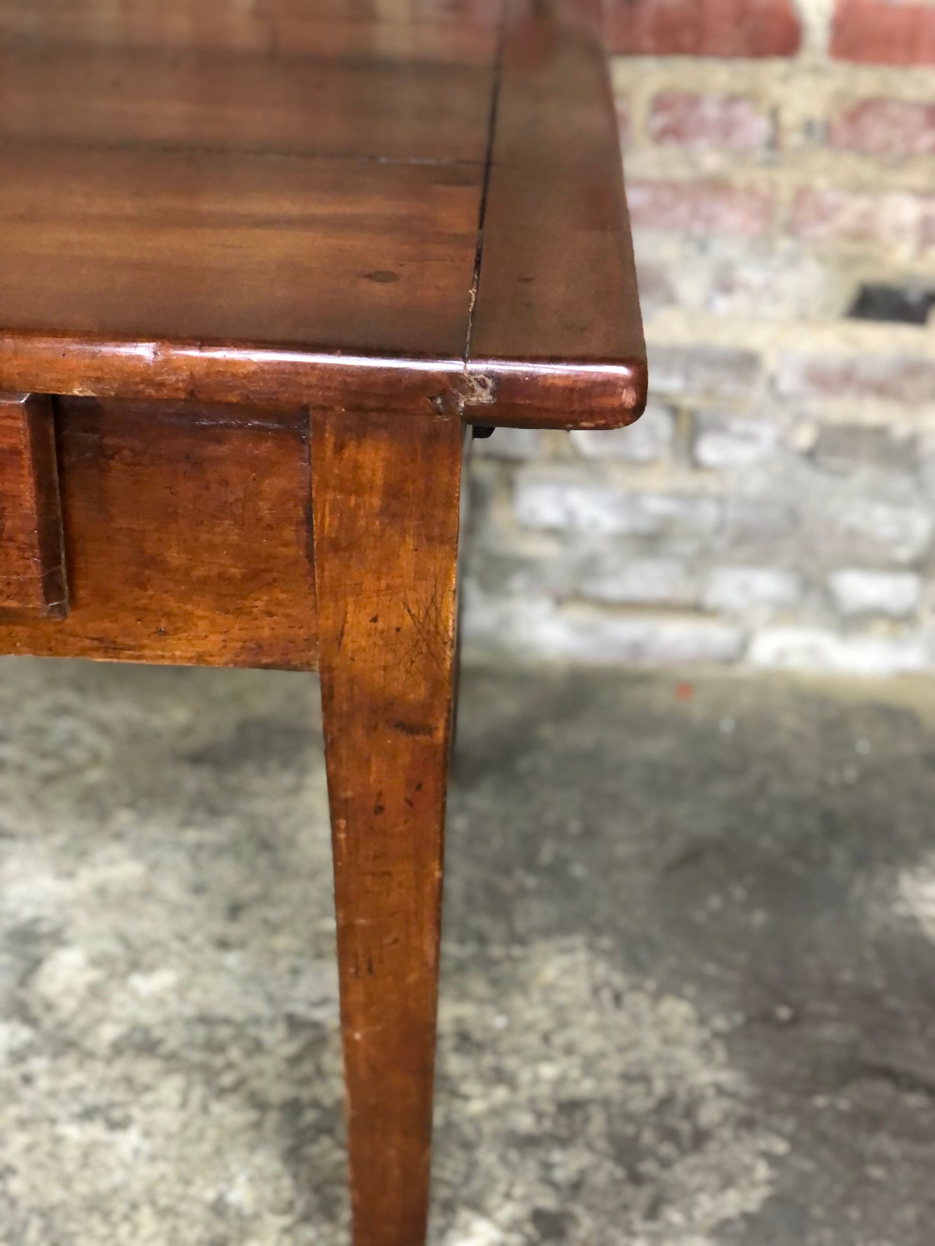 Dark walnut farmhouse table 1900s