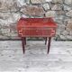 Vintage bedside table - varnished wood - tilting door - 1960s