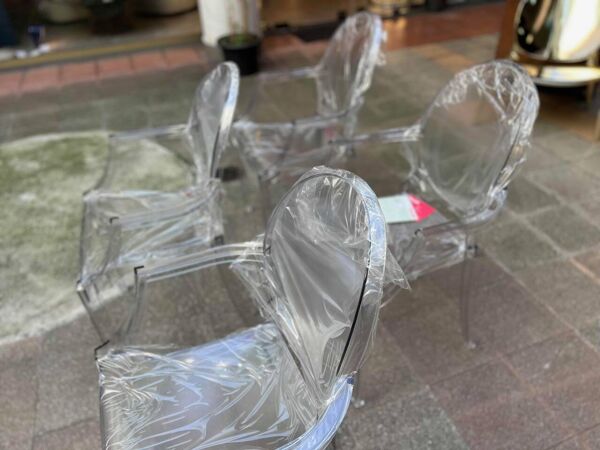 Lot de 4 chaises ''Ghost'' - Philippe Starck - Kartell