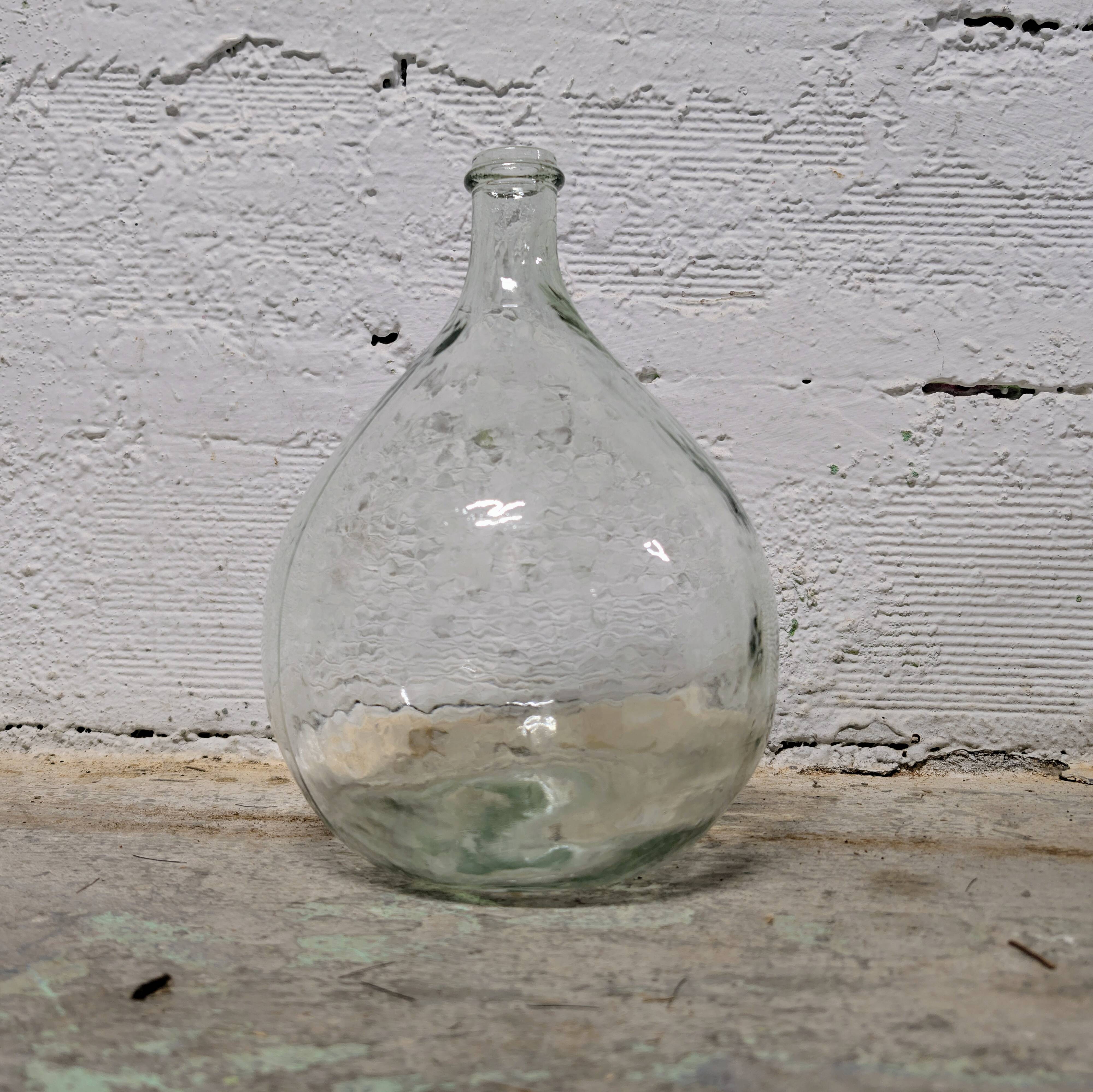 Clear glass demijohn