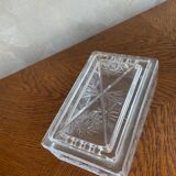 Cigarette box with crystal ashtray lid