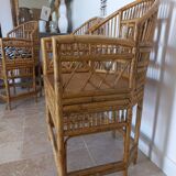 Rattan club chairs