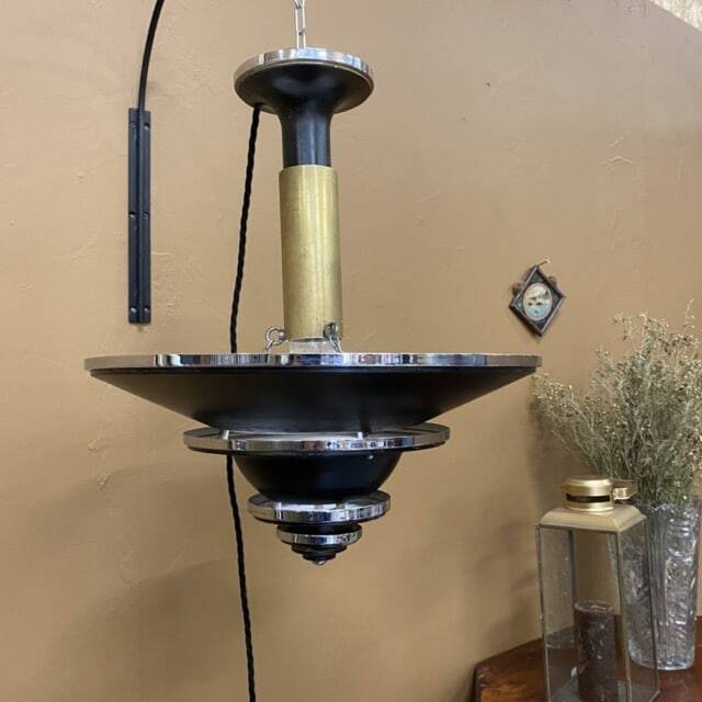 Vintage Art Deco ceiling light by Georges Halais, 1930.