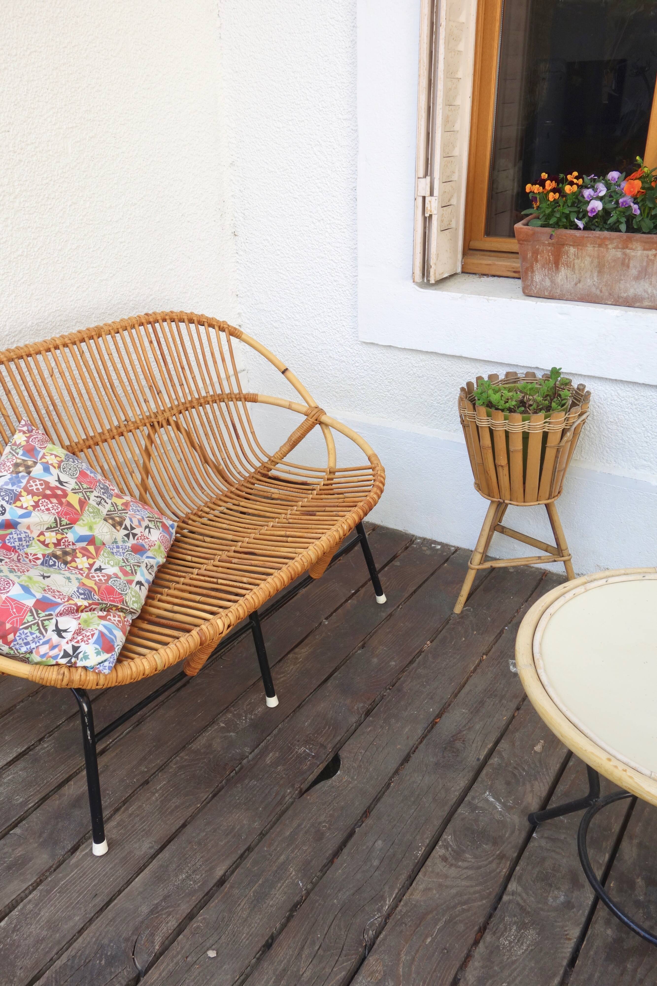 Bench Rohe Noordwolde 50s Wicker