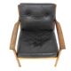 Scandinavian leather armchair, Bröderna Andersson, Sweden, 1960.