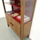 1950s Brazilian modernist library in exotic wood and lacquer