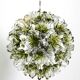 Suspension italienne unique XXL des années 1960 avec des fleurs en verre de Murano par VeArt