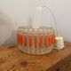 Suspension design Space age in transparent plastic and vintage orange.