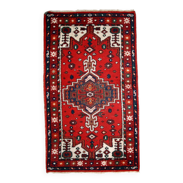 Tapis Vintage Hamadan en Laine, Années 1970, Élégance Intemporelle