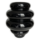 Art deco vase in black opaline glass