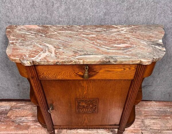 Dans le gout de Dufresne: buffet desserte époque Art Nouveau en chêne