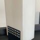 Vintage 50s lamp in opaline and perforated metal