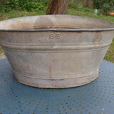 Bassine zinc ovale 65 litres