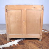 Old dresser crude pine on green year 1970