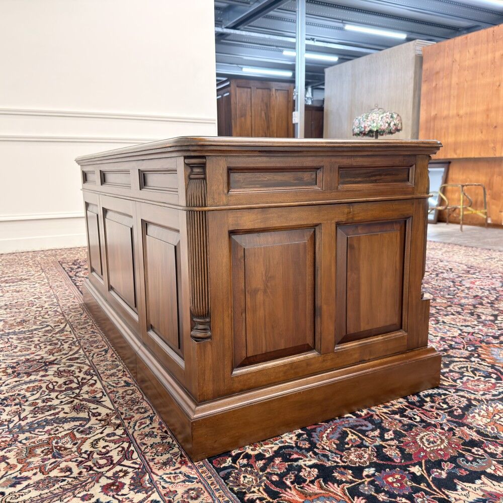 Classic English Chesterfield Desk with Backboard