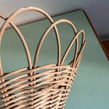 Vintage rattan basket basket