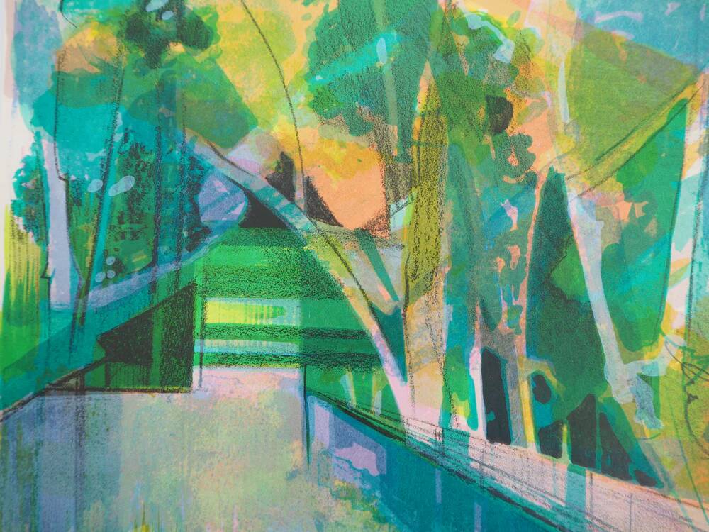 Camille Hilaire: The Lock, original signed lithograph