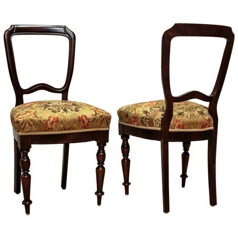 Vintage Mahogany Chairs, 1930s, Set of 4