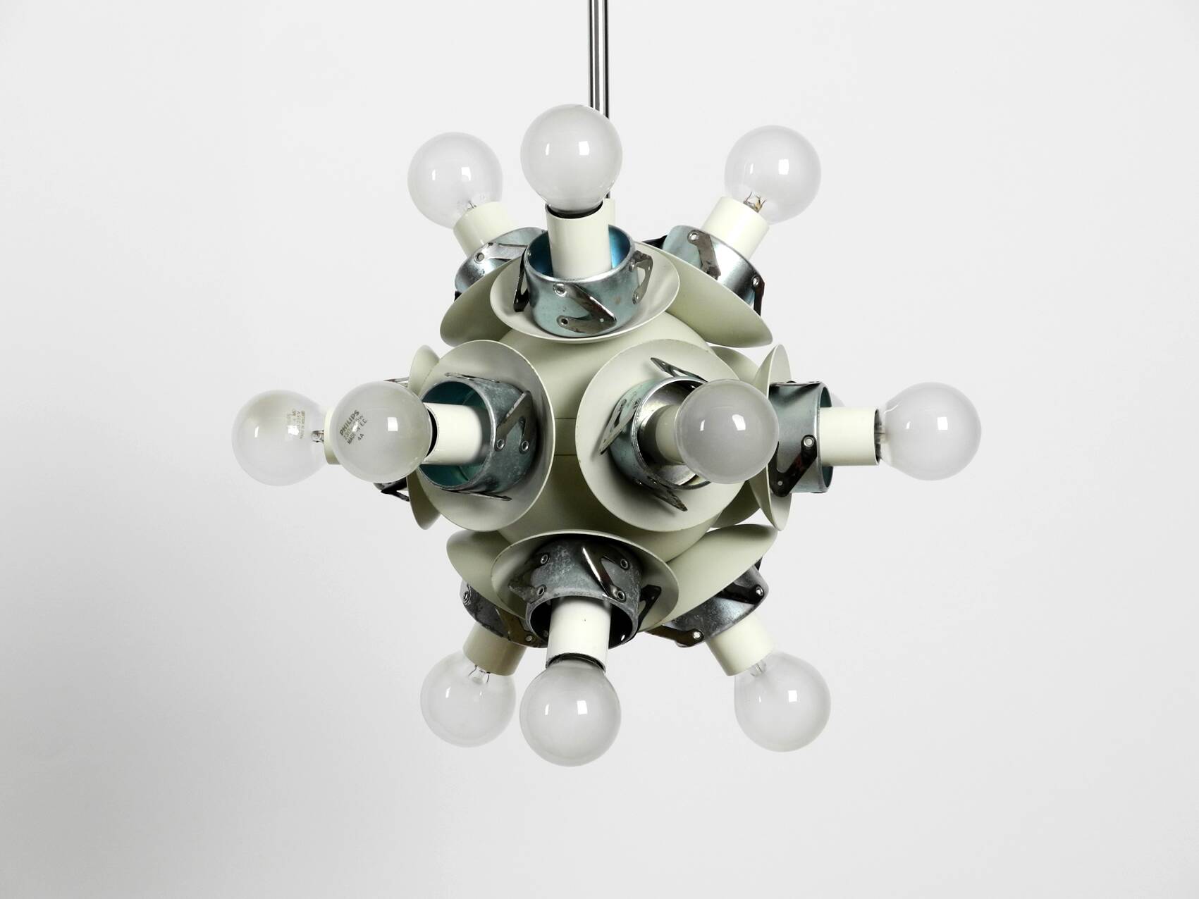 1960s Atomic Space Age Kaiser Leuchten metal ceiling lamp