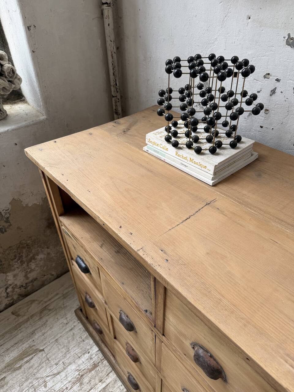 Meuble de métier pin XL années 50