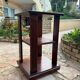 Vintage wooden shelf on caster legs