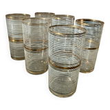 6 vintage orangeade glasses