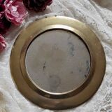 Round brass mirror