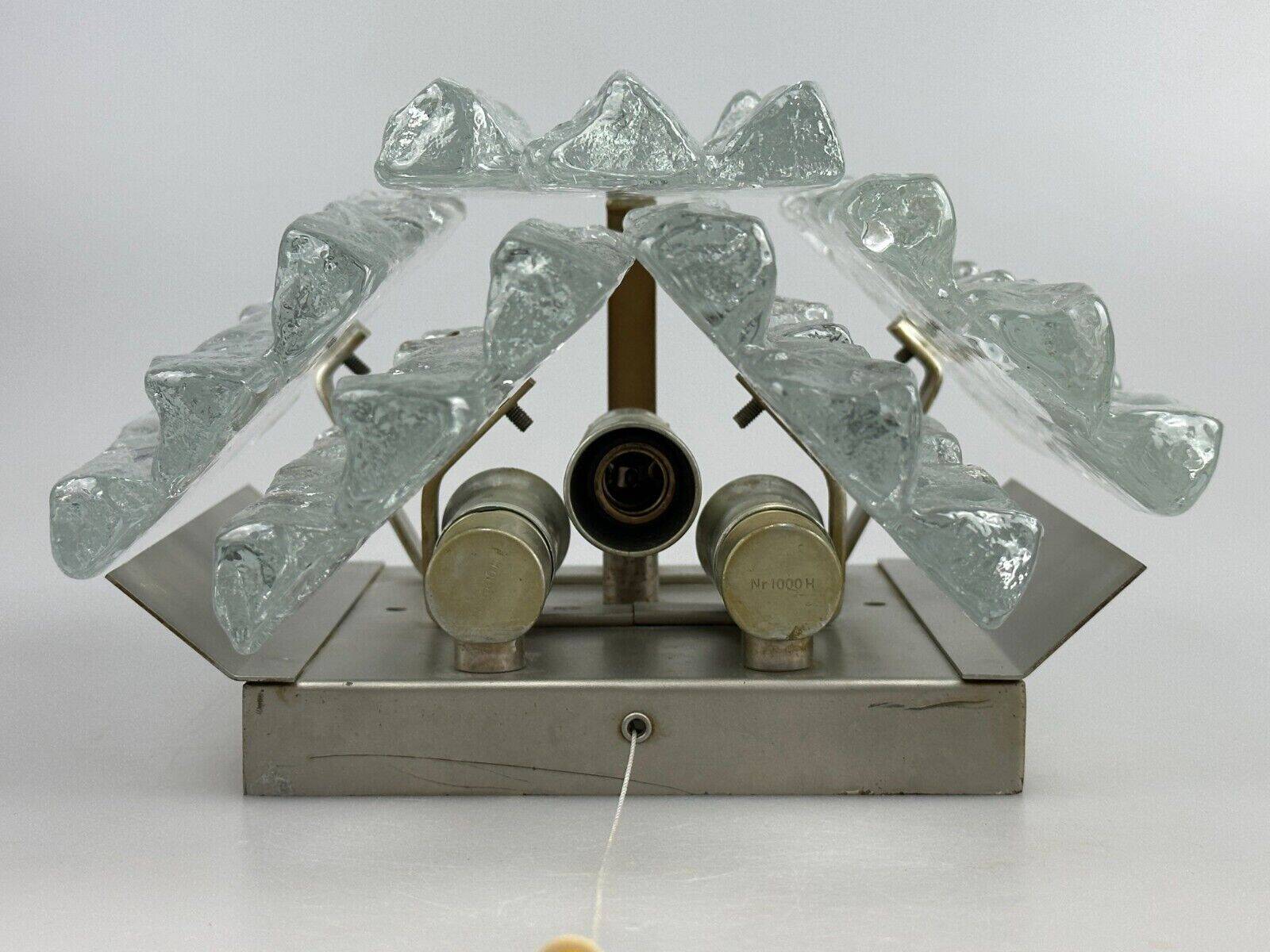 60s 70s wall lamp J.T. Kalmar Austria Ice Glass Wall Sconce Space Age