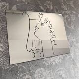 Illustrated mirror profile of Orphée Jean Cocteau 1958