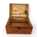 Rare old trunk chest with vintage handle