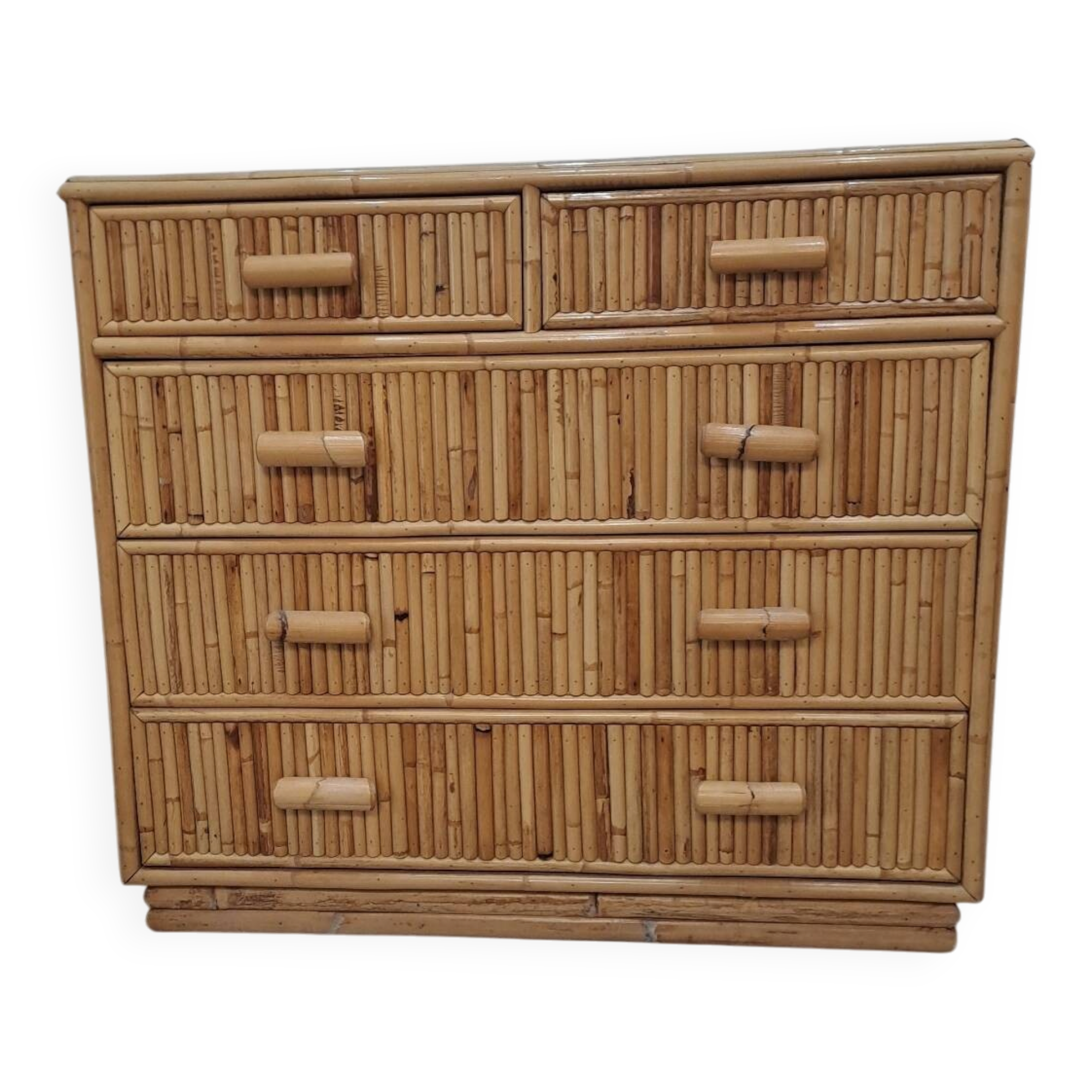 Rattan chest of drawers
