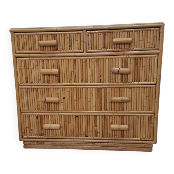 Commode en rotin
