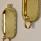 Pair of Swedish brass wall sconces from the mid-century.