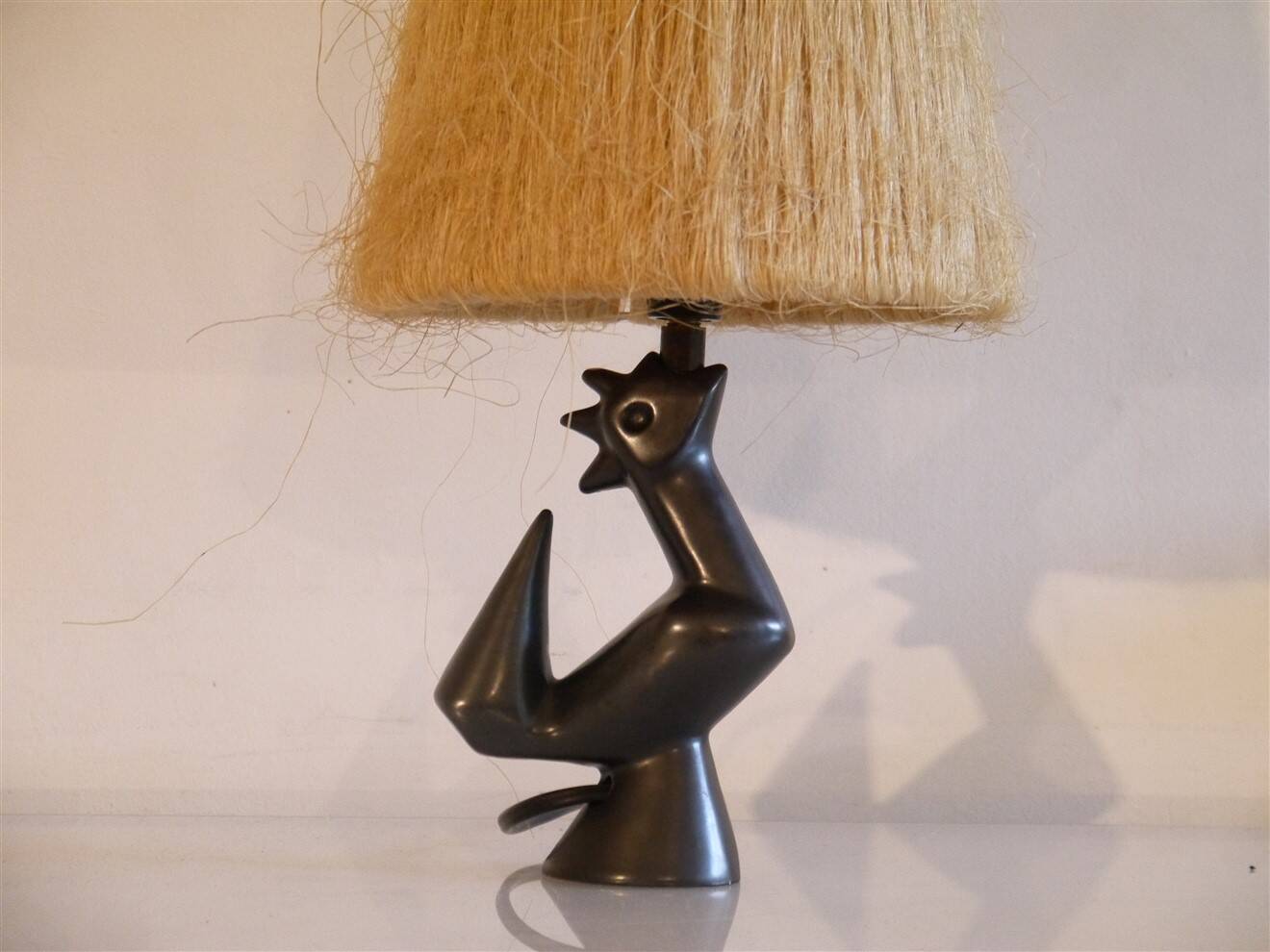 Zoomorphic ceramic lamp in the style of Jean Miotte.