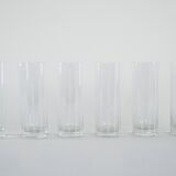 Set of six glasses, Op Art, 1960s, made in Italy