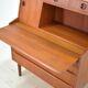 Danish sekretary teak 1960s vintage Scandinavian mid century