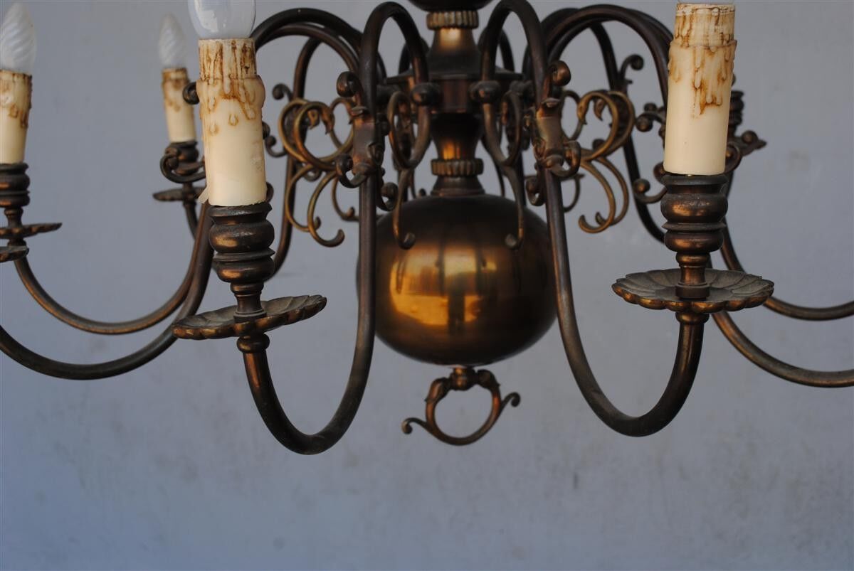 Chandelier style Dutch copper 10 lights