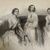 Antique print lithograph Victor Dollet 19th