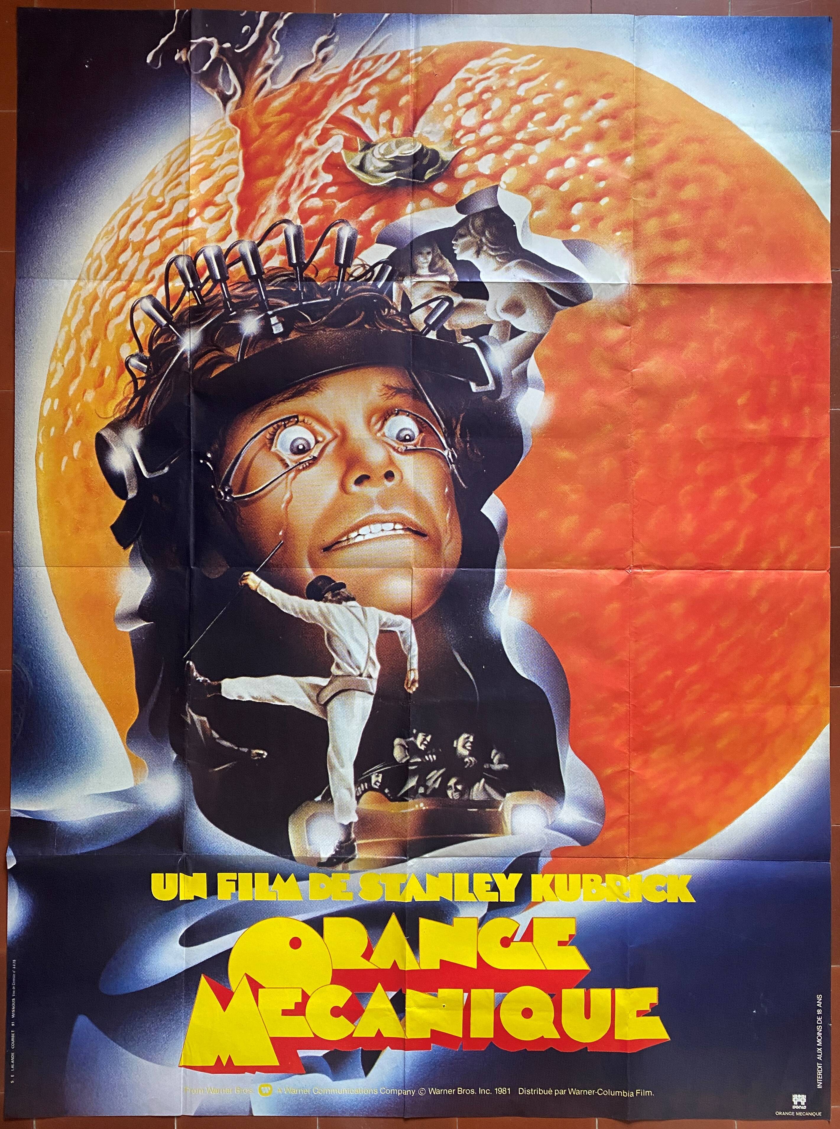 Cinema poster "A Clockwork Orange" Stanley Kubrick 120x160cm 1982