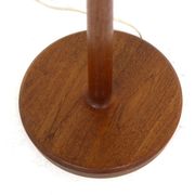 Lampadaire scandinave en teck et en cuir Suède 1960