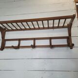 Curved wooden coat rack